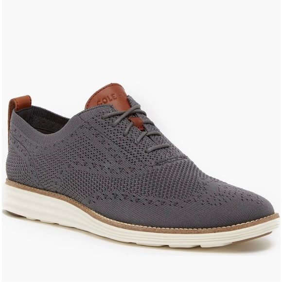 Cole Haan Men\'s Charcoal Knit Oxford Shoes main image 5